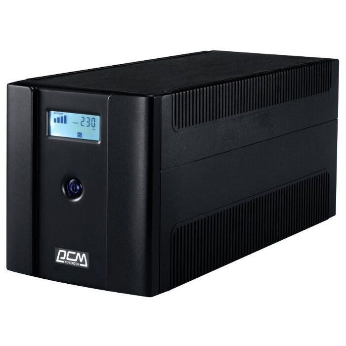 На фото: ИБП источник бесперебойного питания rpt-2000ap lcd POWERCOM дома/офиса/рабочих станций (линейно-интерактивный ИБП) 