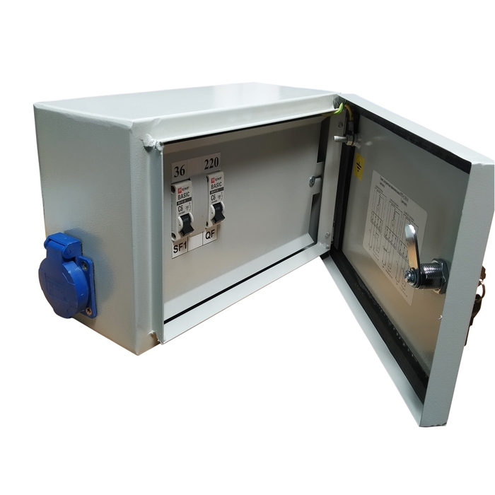 На фото: низковольтное комплектное устройства yatp-ip54-0,25-220/36v-2a ЭКФ (ЕКФ) 