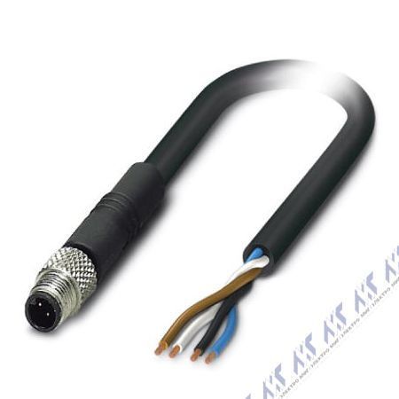 кабели с установленными разъемами sac-4p-m5ms/ 5,0-pur