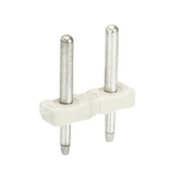 Штыревой контакт, вертикальный, на плату, диаметр штыря 1 мм, шаг 5 мм, 2 полюса, фиксация на плате пайкой, 250V, 8А, цвет: черный, серия 8142 OB