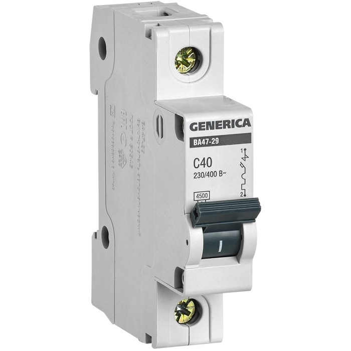 На фото: автоматические выключатели mva25-1-040-c GENERICA IEK (ИЭК) 