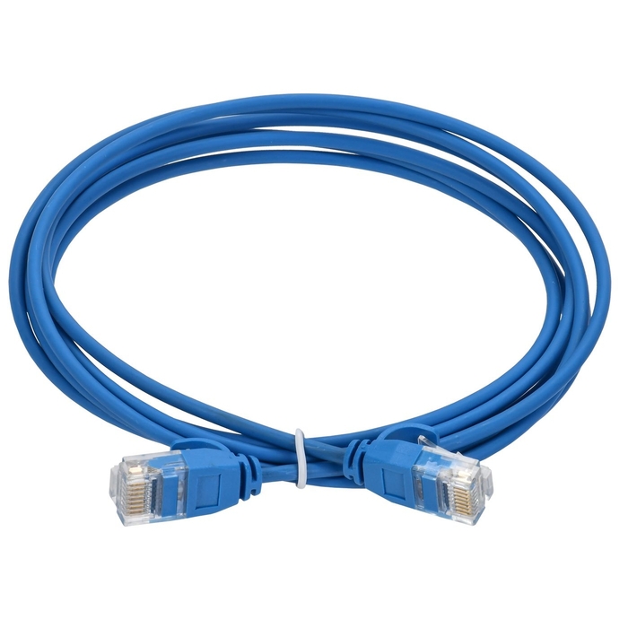 На фото: патч-корд pc03-c5eul-1m-sl-wt IEK (ИЭК)