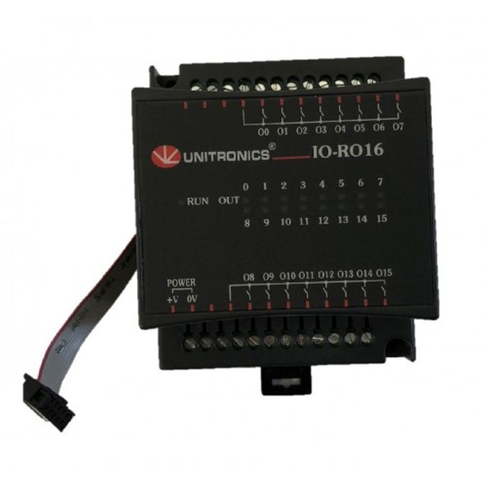 На фото: модули расширения ioro16l для контроллеров UNITRONICS VISION (Юнитроникс)