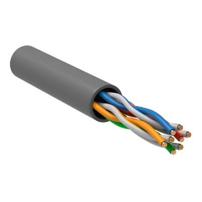 На фото: кабель витая пара LAN (кабель связи) lc1-c5e04-121-p-r IEK (ИЭК)