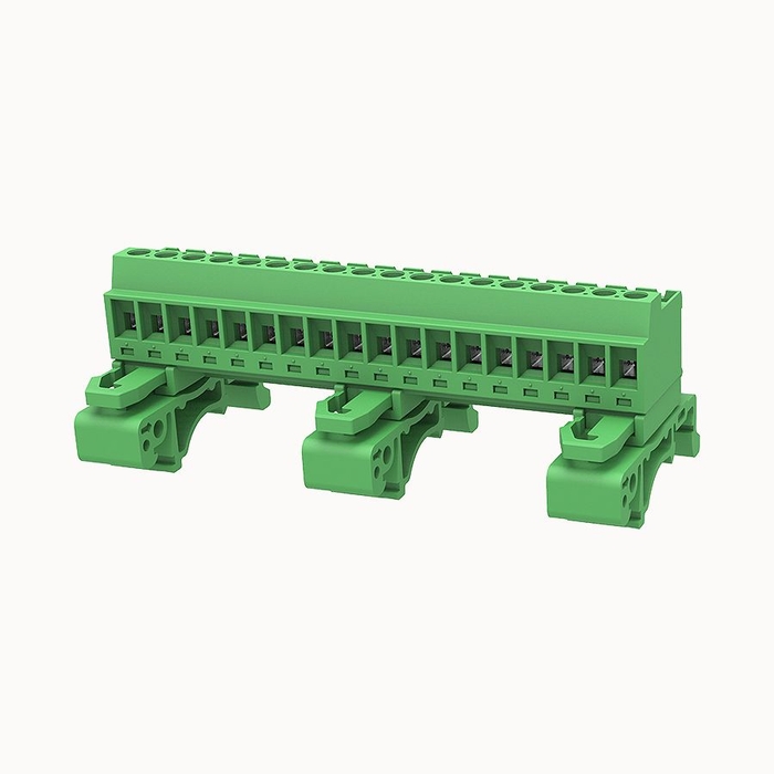 На фото клеммник нажимной на плату 2EDG-UDB-5.08-18P-14-00Z(H) DEGSON (Дегсон) 