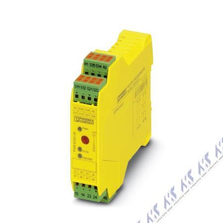 На фото: реле безопасности psr-spp- 24dc/esd/4x1/30 Phoenix Contact