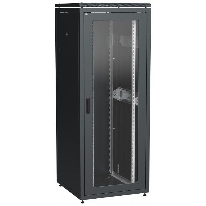 На фото: шкаф сетевой напольный ln05-47u8x-d2p ITK LINEA N бренда IEK (ИЭК)
