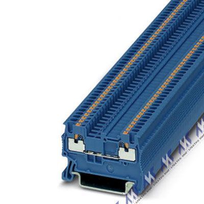 На фото: клеммные блоки на печатную плату pt 1,5/s rd Phoenix Contact 