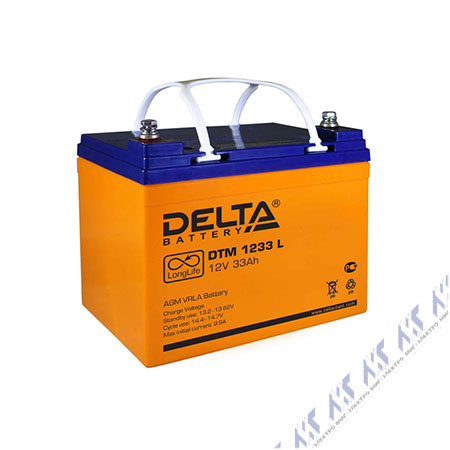На фото: dtm 1233 l DELTA (АКБ ДЕЛЬТА)