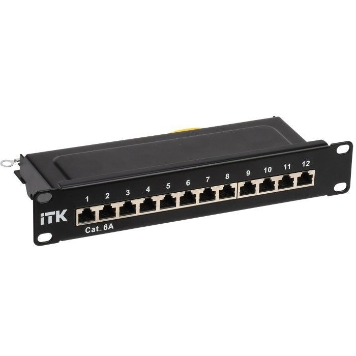 На фото: патч панели pp12-1uc6as-d05-10 IEK (ИЭК)