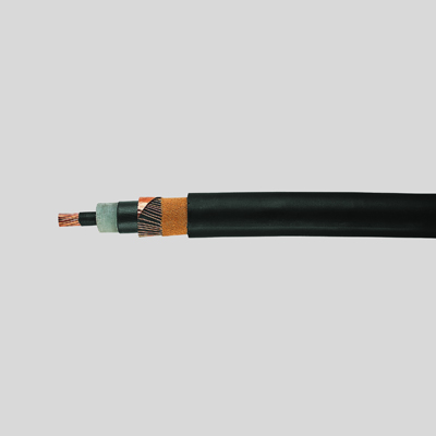 На фото: силовой кабель в СПЭ изоляции n2xs2y 12/20 kv 1x70rm/16 от Helukabel 
