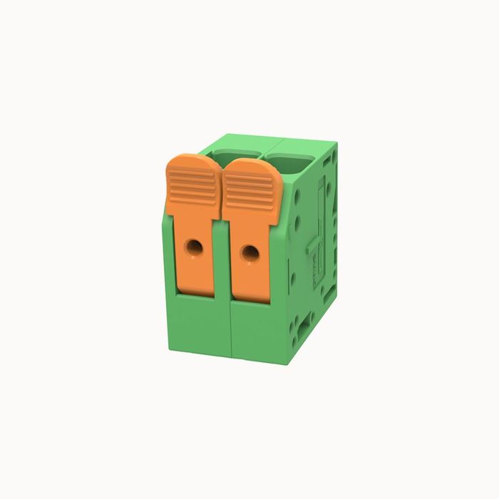 На фото клеммник нажимной на плату DG2206V-7.5-DA-02P-14-00Z(H) DEGSON (Дегсон) 