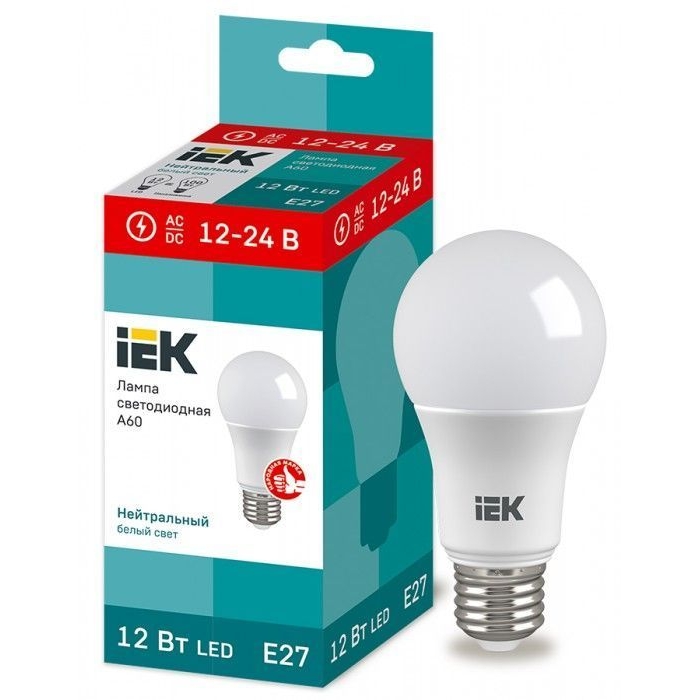 На фото: LED лампы и светильники lle-a60-12-12-24-40-e27 IEK (ИЭК) 