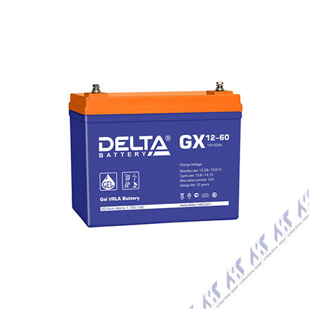 На фото: батареи и аккумуляторы DELTA GX gx 12-60 (АКБ ДЕЛЬТА)
