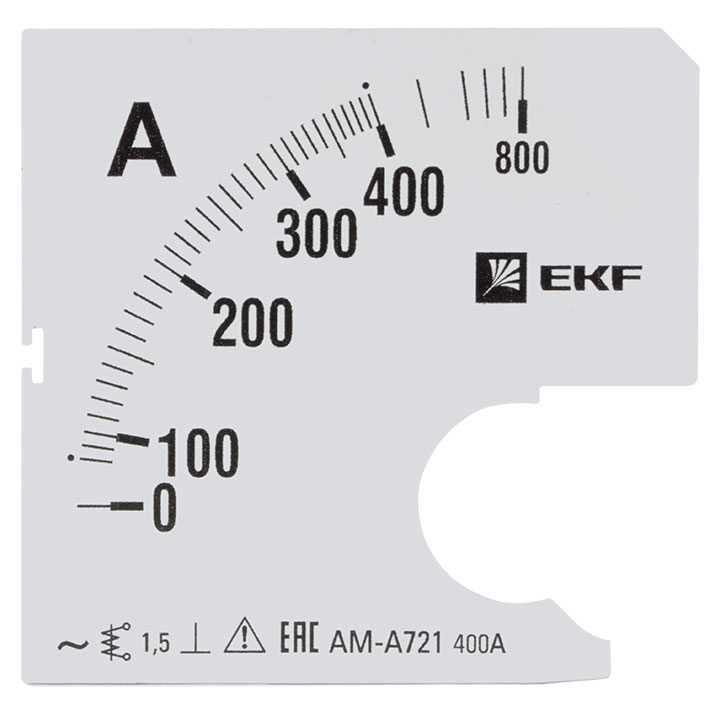 На фото: шкала сменная для a721 400/5а-1,5 ekf ЭКФ (ЕКФ)