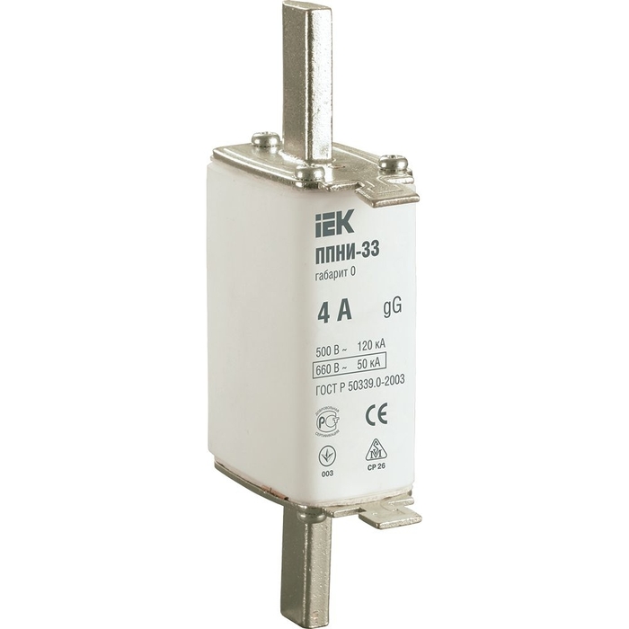 На фото: предохранители и плавкие вставки ППНИ dpp20-004 IEK (ИЭК) 