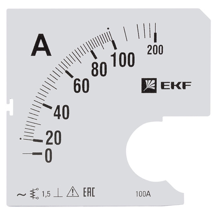 На фото: шкала сменная для a961 100/5а-1,5 ekf ЭКФ (ЕКФ)