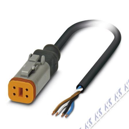 кабели с установленными разъемами sac-4p- 1,5-pur/dtfs