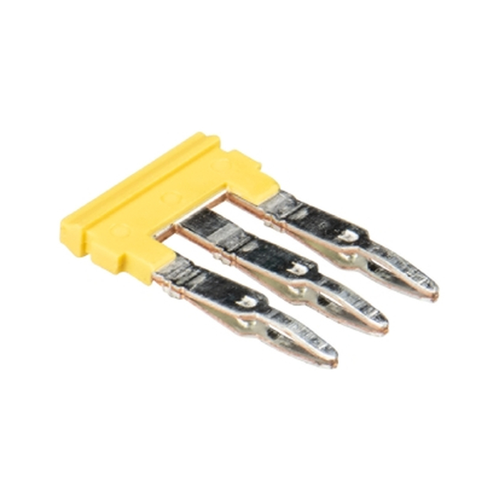 Соединительная перемычка, 3 полюса, изолированная, вилочная, для клемм: WKMF 2,5/15 цвет: желтый Wieland Electric Z7.260.0329.0 