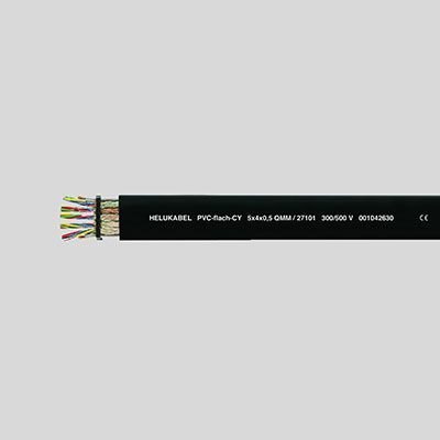 На фото: плоский кабель pvc-flach-cy 8g1,5 кв.мм HELUKABEL (Хелукабель)