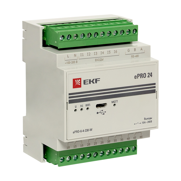 Контроллер базовый ePRO 24 удаленного управления 6вх4вых 230В WiFi EKF PROxima 