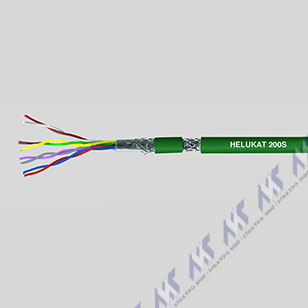 На фото: LAN кабель сетевой sf/utp 4x2xawg 26/7 frnc grey HELUKABEL 