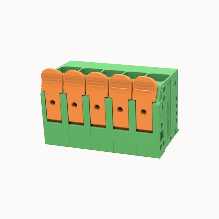На фото клеммник нажимной на плату DG2216V-10.0-DB-05P-14-00Z(H) DEGSON (Дегсон) 