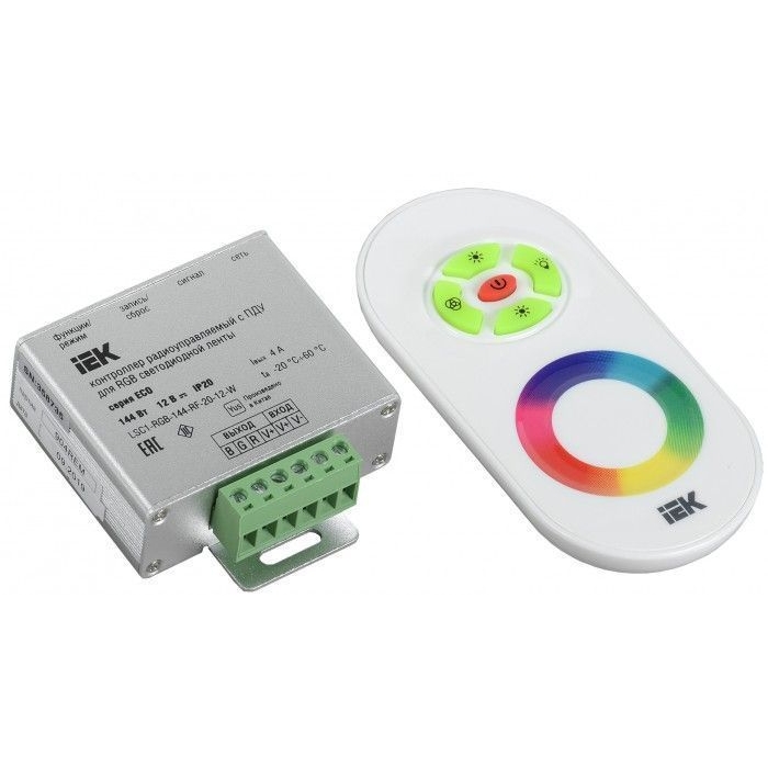 На фото: лента светодиодная lsc1-rgb-144-rf-20-12-w IEK (ИЭК)