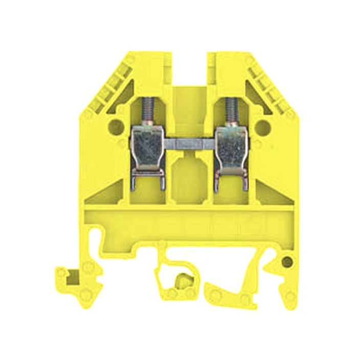 Проходная клемма, тип фиксации провода: винтовой, номинальное сечение: 2,5 мм кв., 24A, 800V, ширина: 5 мм, цвет: желтый, тип монтажа: DIN35 57.503.0055.8 актуальное фото