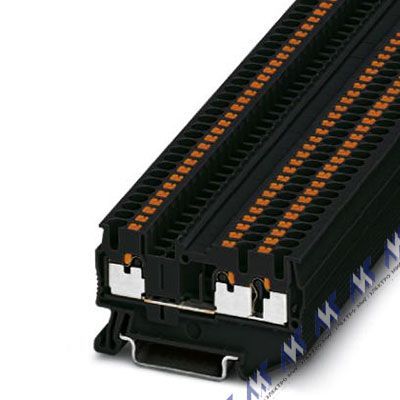 На фото: клеммные блоки на печатную плату pt 2,5-twin bk Phoenix Contact 