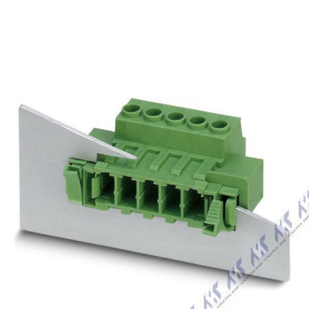 На фото: штекерные разъемы для печатных плат dfk-pc 5/ 4-st-7,62 Phoenix Contact