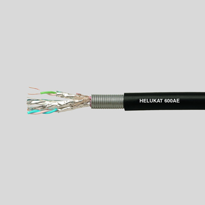 На фото: LAN кабель сетевой helukat 600ae s-stp erd-armier HELUKABEL 