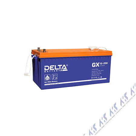 На фото: батареи и аккумуляторы DELTA GX gx 12-200 (АКБ ДЕЛЬТА)