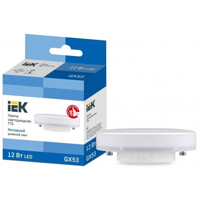 На фото: LED лампы и светильники lle-t80-12-230-65-gx53 IEK (ИЭК) 