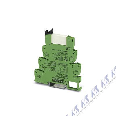 На фото: одиночное реле plc-rsp-24dc/21/c1d2 Phoenix Contact (миниатюрное силовое) 