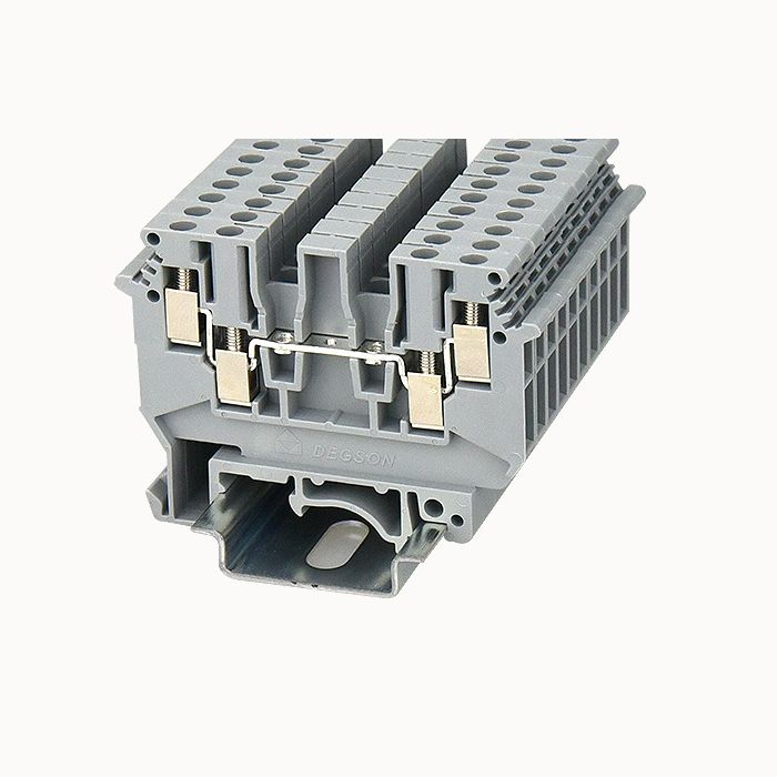 На фото: Клеммы проходные pcdk2.5-01p-11-00z(h) DEGSON (Дегсон) 