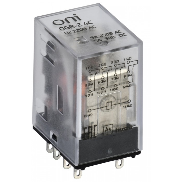 На фото: реле ogr-2-4c-ac220v ONI