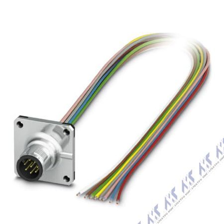 встраиваемые разъемы sacc-sq-m12ms-8con-25f/0,5
