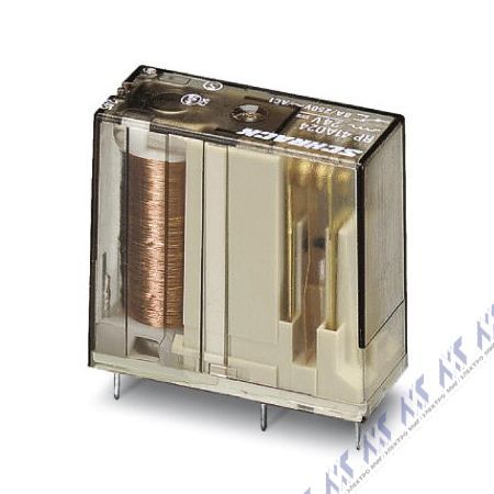 На фото: реле безопасности rel-sr- 24dc/2x21 Phoenix Contact (реле сопряжения)