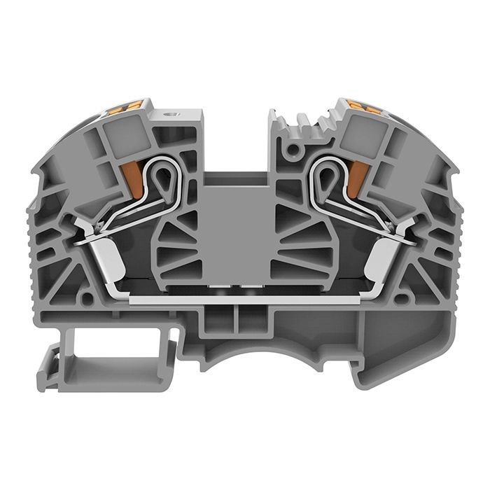 На фото: проходные пружинные клеммы ds16-01p-11-00z(h) DEGSON (Дегсон) 