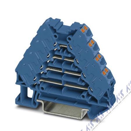 Многоуровневые клеммы зажим push-in ptrv 4 bu/bu