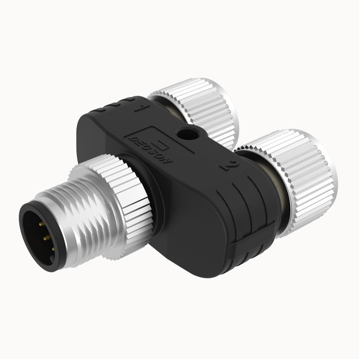 На фото: разъем fy-m12d-04m-m12d-04f-t-0100 DEGSON (Дегсон) 