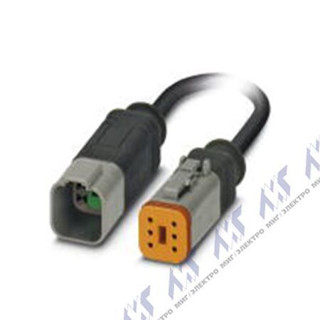 кабели с установленными разъемами sac-6p-dtms/ 0,3-pur/dtfs