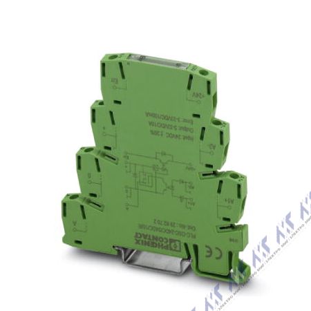 На фото: одиночное реле plc-osc- 24dc/ 24dc/ 10/r Phoenix Contact (миниатюрное силовое) 