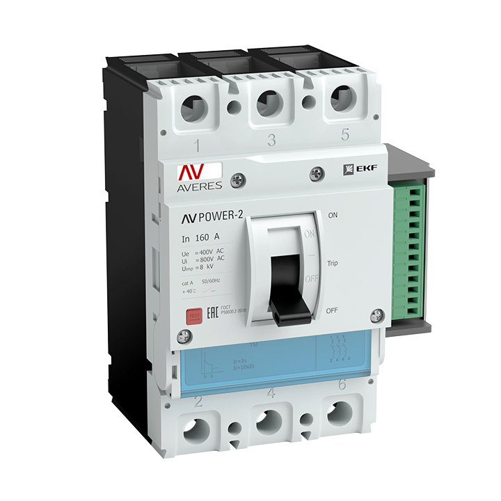На фото: автоматические выключатели в литом корпусе av power-5/3 800а 70ka etu4.0 ЭКФ (ЕКФ) 