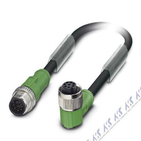 кабели с установленными разъемами sac-8p-m12ms/ 0,6-pur/m12fr