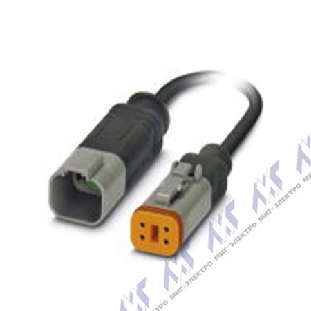 кабели с установленными разъемами sac-4p-dtms/ 1,5-pur/dtfs