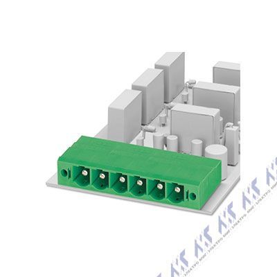 На фото: штекерные разъемы для печатных плат pc 6-16/ 2-gf-10,16 Phoenix Contact