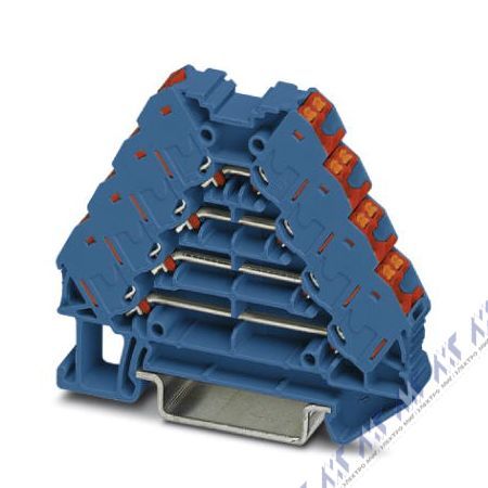 Многоуровневые клеммы зажим push-in ptrv 4 bu/rd