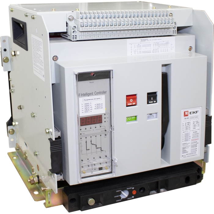 На фото: Автоматические воздушные выключатели mccb45-2000-800v-3pn EKF (ЕКФ